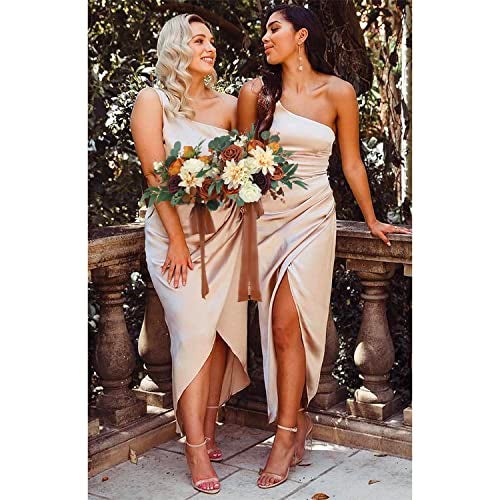 Rinlong Set of 2 Fall Wedding Bouquets for Bridesmaids Burnt Orange Terracotta Bridesmaid Bouquet Wedding Ceremony - Image 5