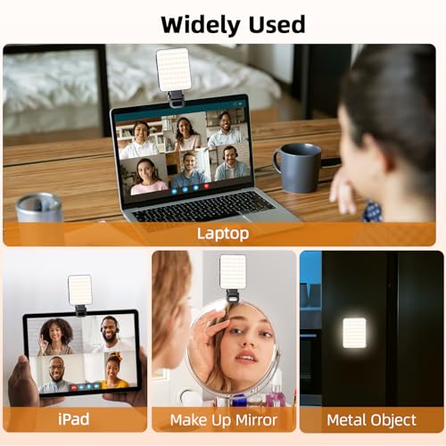 gliship Magnetic Selfie Light for Cell Phone, gliship 128 Led Selfie Light Compatible with Magsafe Rechargeable Portable Clip Fill Light with 3 Lights Modes for Phone Camera Laptop Camera - Image 3