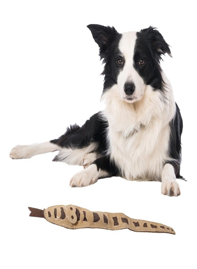 SPOT Skinneeez Leather Snake - 25in Stuffing-Free Dog Toy with Real Leather & 4 Squeakers, Durable Tug Toy for Light to Moderate Chewers, Great for Medium & Large Dogs - Image 1