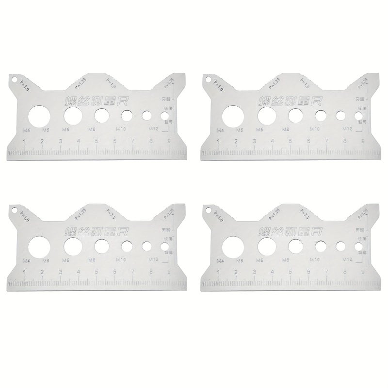 4pcs Pitch Measuring Ruler Set Accurate Tool - Image 1