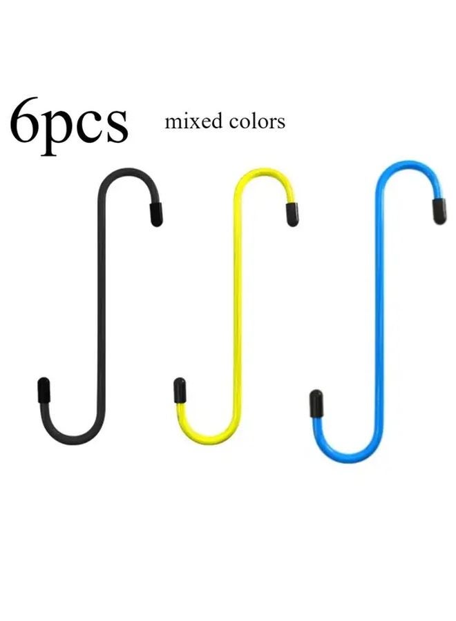 6pcs Heavy Duty Long S Hooks For Indoor Outdoor Hanging - Image 1