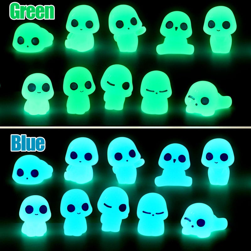CCINEE 20Pcs Glow in Dark Tree Elves Fairy Luminous Ghost Micro Landscape Accessories Miniature Tree Elves Decoration for Garden Landscape Aquarium Dollhouse Potted Plants Decoration - Image 4
