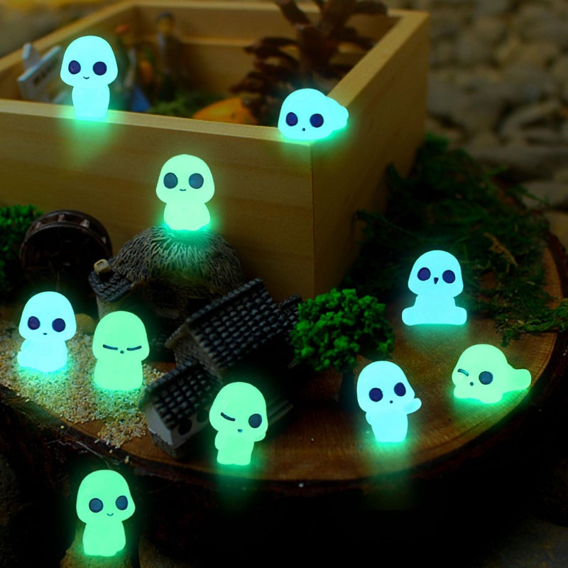 CCINEE 20Pcs Glow in Dark Tree Elves Fairy Luminous Ghost Micro Landscape Accessories Miniature Tree Elves Decoration for Garden Landscape Aquarium Dollhouse Potted Plants Decoration - Image 5
