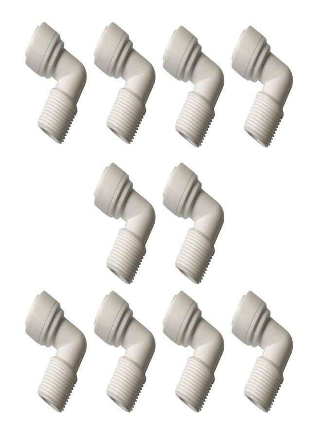 Malida Male Push To Connect Tube Fitting,water purifiers Quick Connector Drinks Dispense and water filtration system fittings (3/8 NPT Male x 3/8 OD Tube Elbow) - Image 1