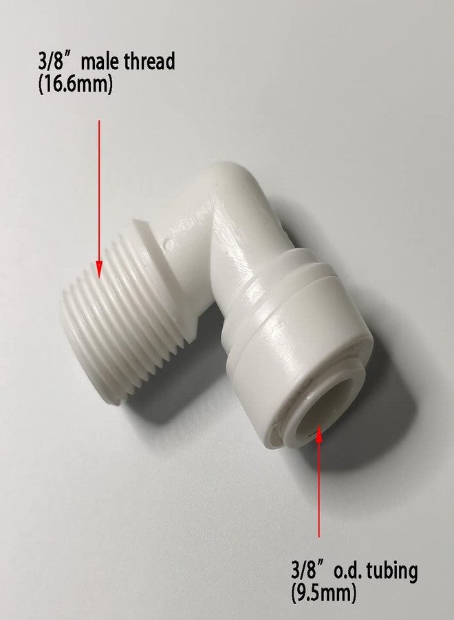 Malida Male Push To Connect Tube Fitting,water purifiers Quick Connector Drinks Dispense and water filtration system fittings (3/8 NPT Male x 3/8 OD Tube Elbow) - Image 2
