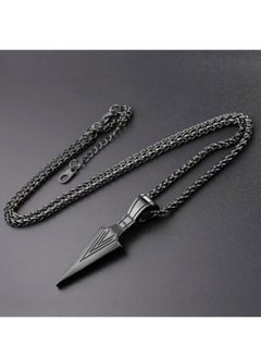 Generic Arrowhead Pendant Necklace Stainless Steel Spear Point Jewelry for Men  - Image 4