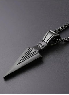 Generic Arrowhead Pendant Necklace Stainless Steel Spear Point Jewelry for Men  - Image 2