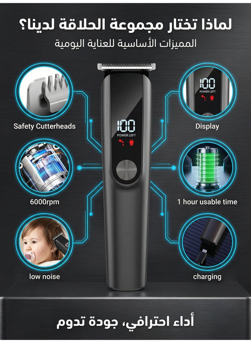 إي تي جي جهاز تقليم متميز للرجال ، وآلة حلاقة 5 في 1 مع لطف شعر الأنف ، و 90 دقيقة وقت التشغيل ، وشحن النوع C ، ورجال طراز Mens Cordless Style - Image 2