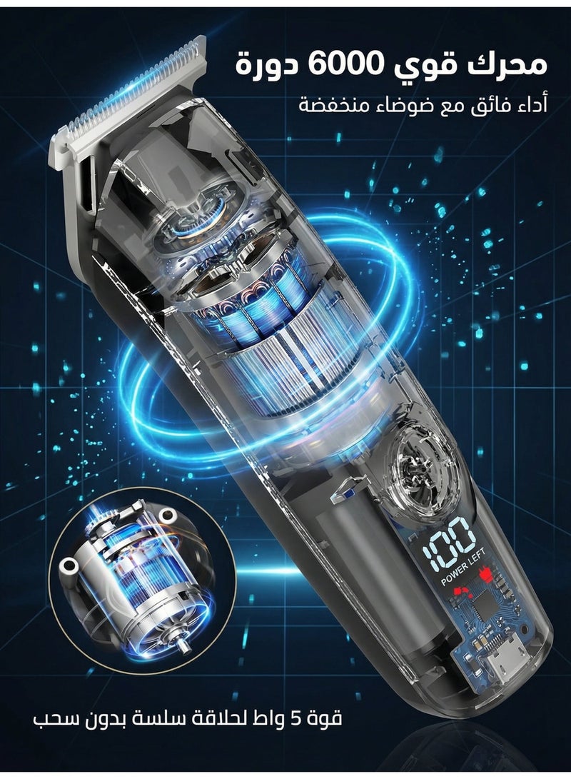 إي تي جي جهاز تقليم متميز للرجال ، وآلة حلاقة 5 في 1 مع لطف شعر الأنف ، و 90 دقيقة وقت التشغيل ، وشحن النوع C ، ورجال طراز Mens Cordless Style - Image 3