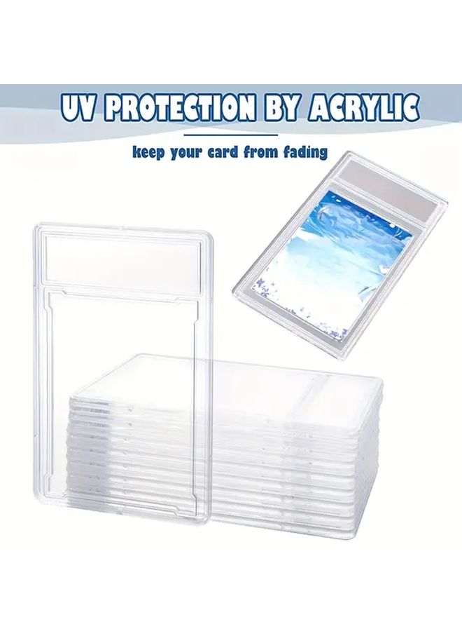 5 Pack 35PT Clear Graded Card Slab Protection Holder with Label Slot for Sports Star Basketball Football Baseball Cartoon Trading Game Cards Display Storage Plastic Card Savers - Image 1