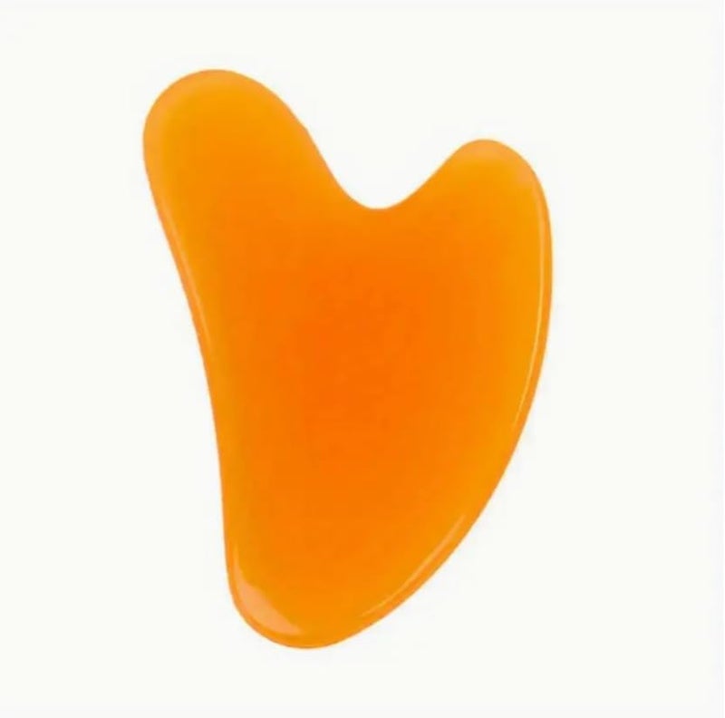 Premium Guasha Massage Scraper Tool Orange Heart Plate - Image 1