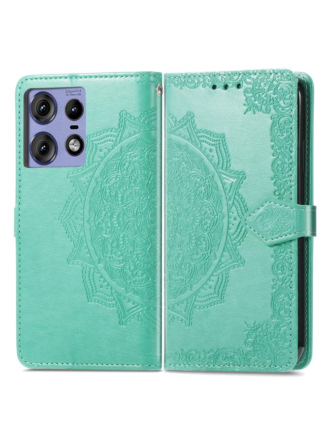 S-TOP Case For Motorola Edge 50 Pro Mandala Flower Embossed Leather Phone Case - Image 1