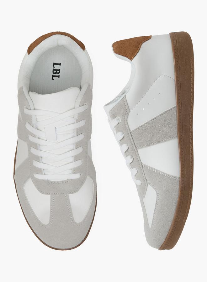 LBL by Shoexpress Men's Panelled Sneakers with Lace-Up Closure - Image 2