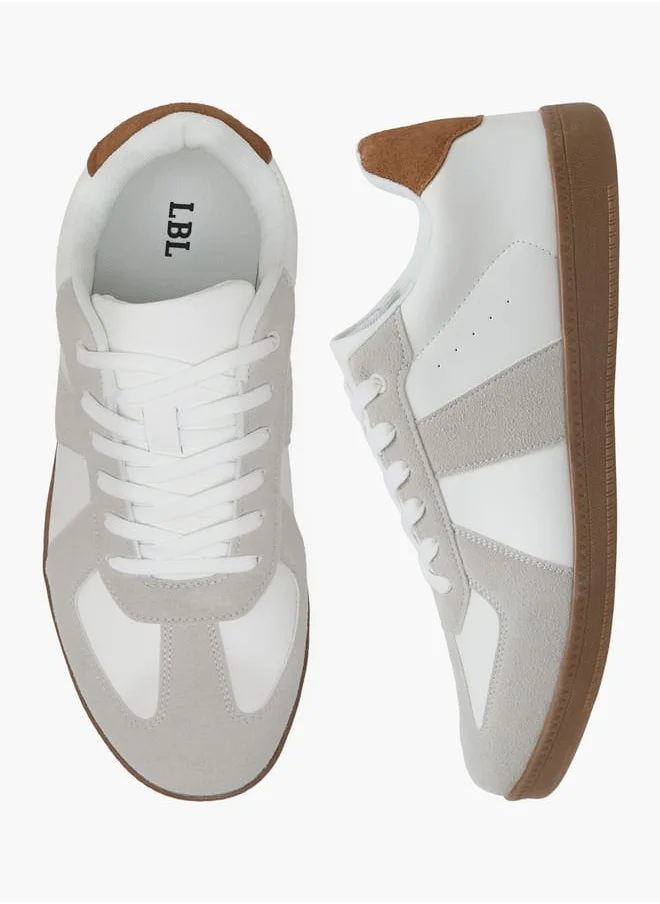 LBL by Shoexpress Men's Panelled Sneakers with Lace-Up Closure