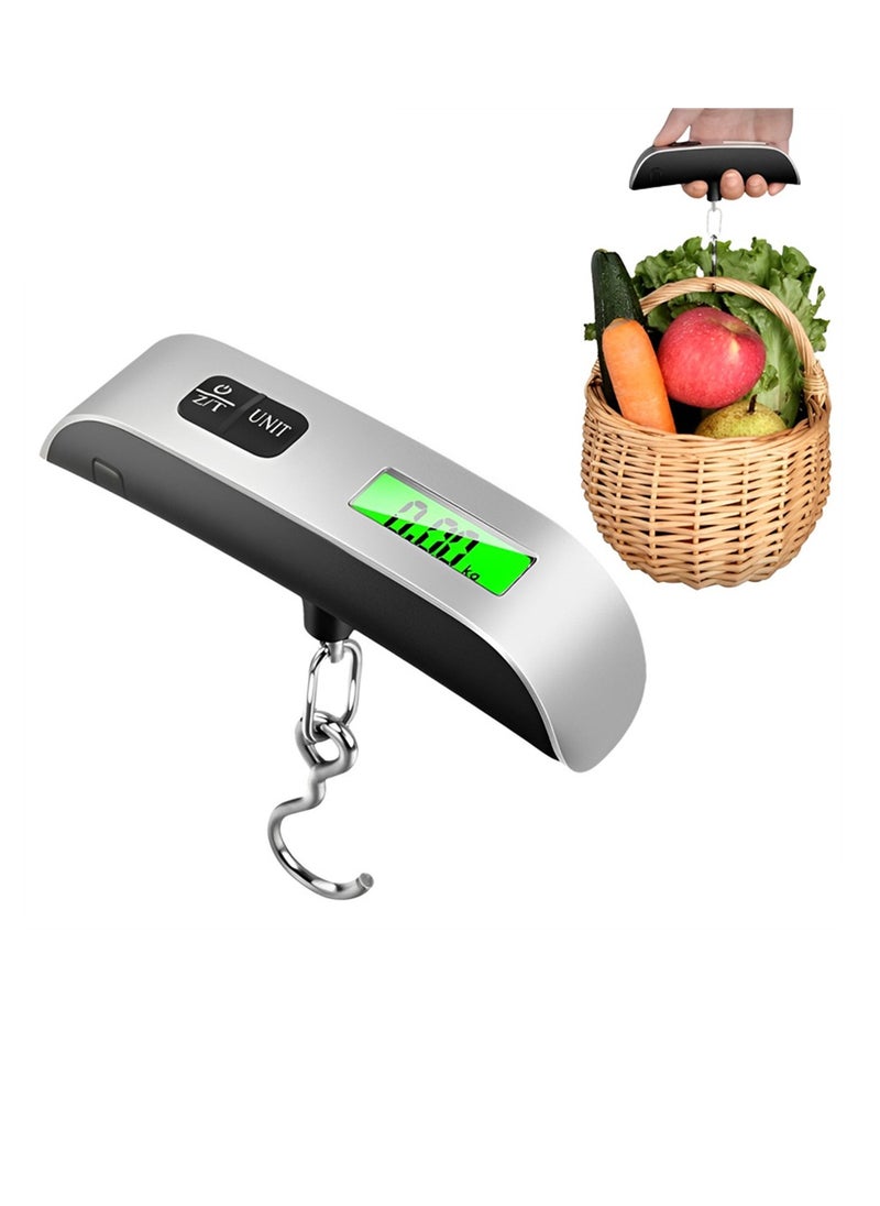 Generic - Electronics Travel Luggage Scale, Digital Luggage Weighing Scales for Suitcase with Temperature Reading 50 Kg Capacity (Silver) - Image 1