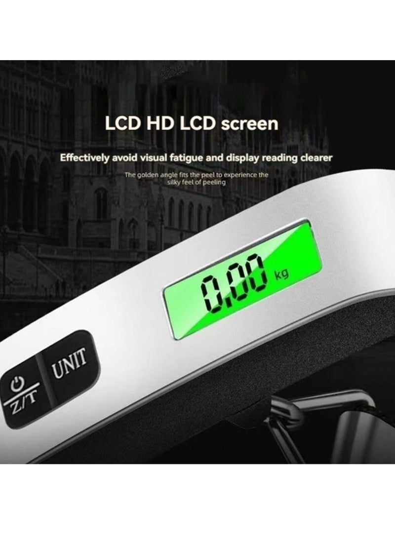 Generic - Electronics Travel Luggage Scale, Digital Luggage Weighing Scales for Suitcase with Temperature Reading 50 Kg Capacity (Silver) - Image 1