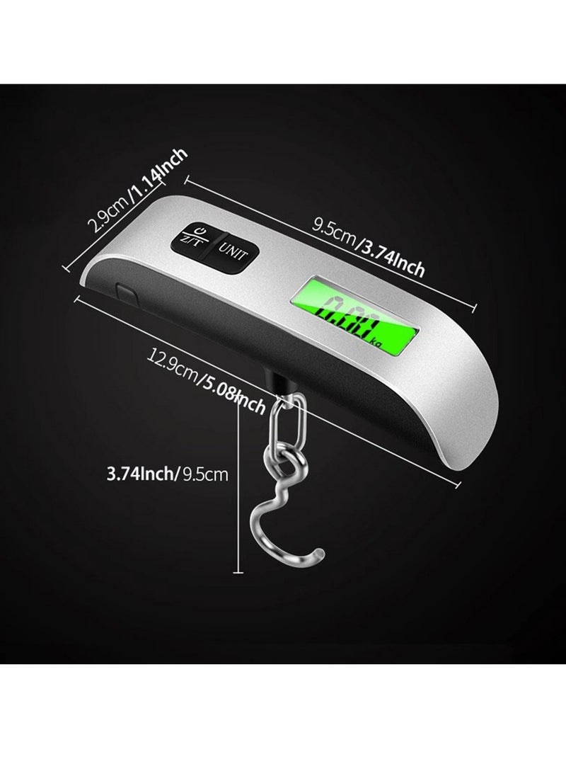Generic - Electronics Travel Luggage Scale, Digital Luggage Weighing Scales for Suitcase with Temperature Reading 50 Kg Capacity (Silver) - Image 1