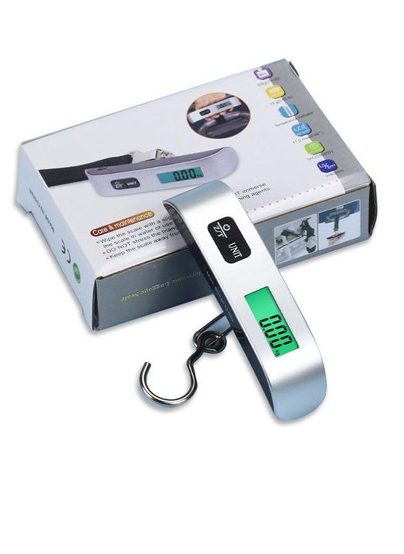 Generic - Electronics Travel Luggage Scale, Digital Luggage Weighing Scales for Suitcase with Temperature Reading 50 Kg Capacity (Silver) - Image 1