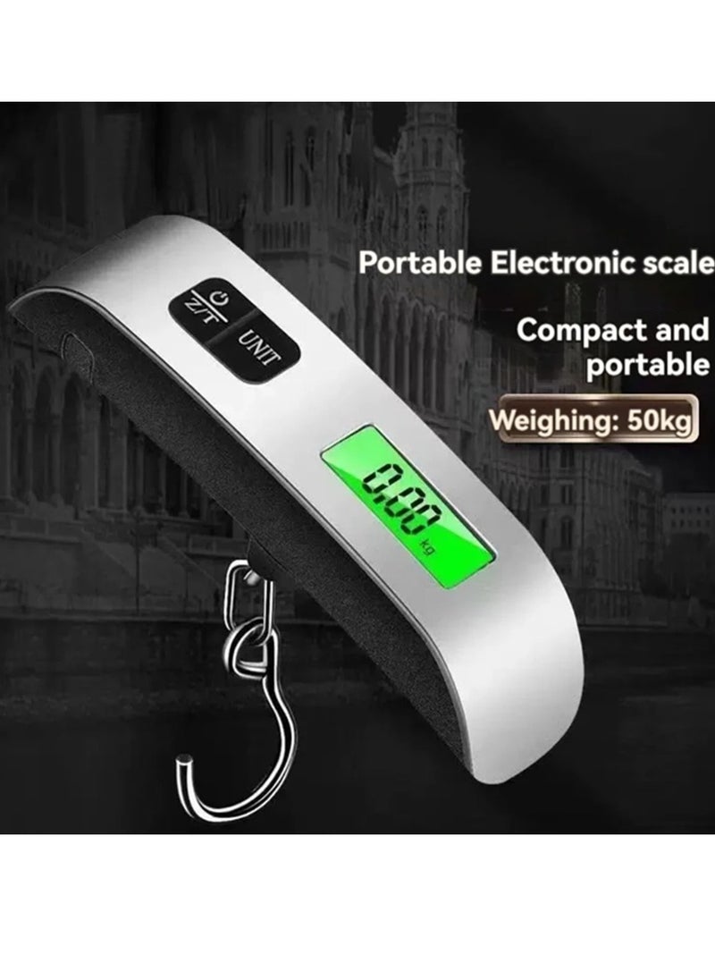 Generic - Electronics Travel Luggage Scale, Digital Luggage Weighing Scales for Suitcase with Temperature Reading 50 Kg Capacity (Silver) - Image 1