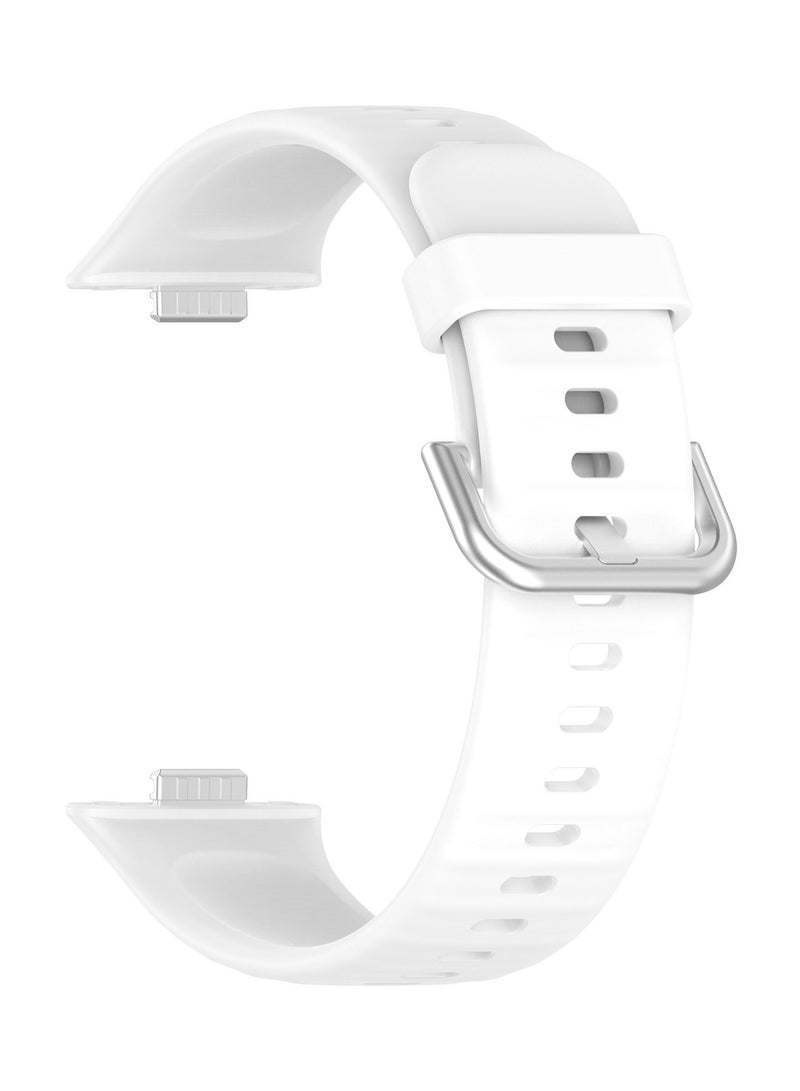 Three Piece Silicone Replacement Watch Bands for HUAWEI Watch Fit 3 Fit 4 and Fit 4 Pro in Black White and Blue - Image 5