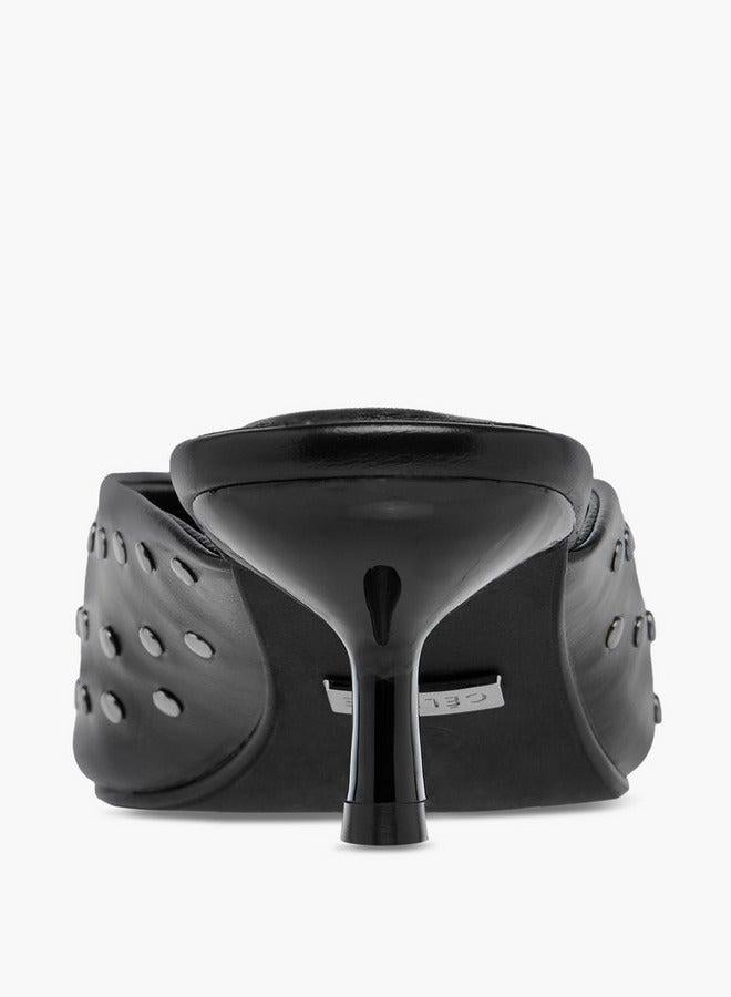 Celeste Women's Embellised Slip-On Mules with Kitten Heels - Image 5