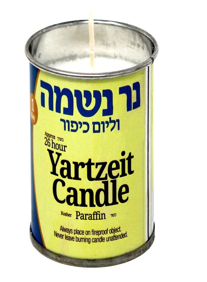 RAMBUE 24 Hour Yartzeit Memorial Candle in Tins (6 Pack)- White Perffin Wax Candle Burning Time Aprox. 1 Day - Image 2