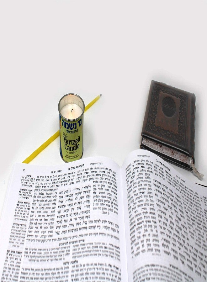 RAMBUE 24 Hour Yartzeit Memorial Candle in Tins (6 Pack)- White Perffin Wax Candle Burning Time Aprox. 1 Day - Image 4