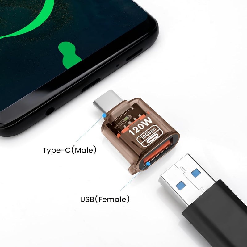 Tobo USB C Adapter (1 Packs), USB Type C Male to USB A 3.2 Female Converter, Thunderbolt 3 to USB Female OTG Adapter for Phone 16/15 Series, MaBook, Samung (Black) TD-1446CC - Image 2