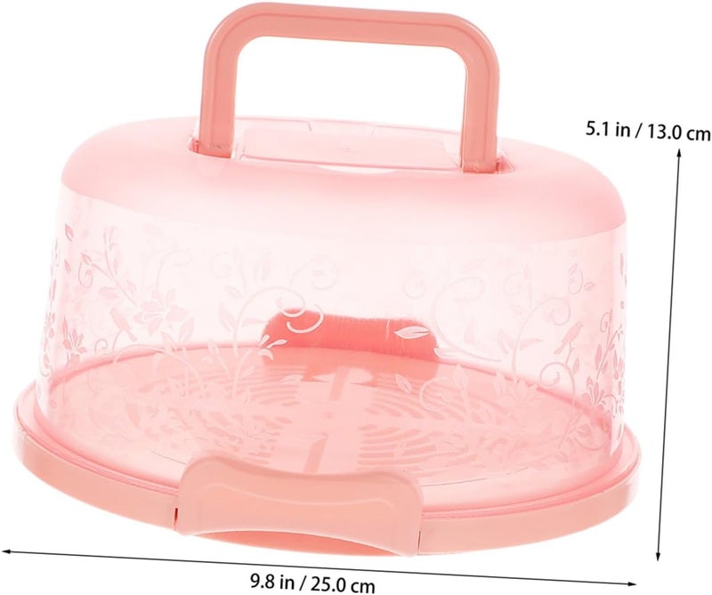 MAGICLULU 3pcs Portable Cake Carriers with Handles, round Pp Birthday Cake Boxes in Pink, Blue, Green, Food Storage Containers for Dessert and Fruit Transport Random Color - Image 2