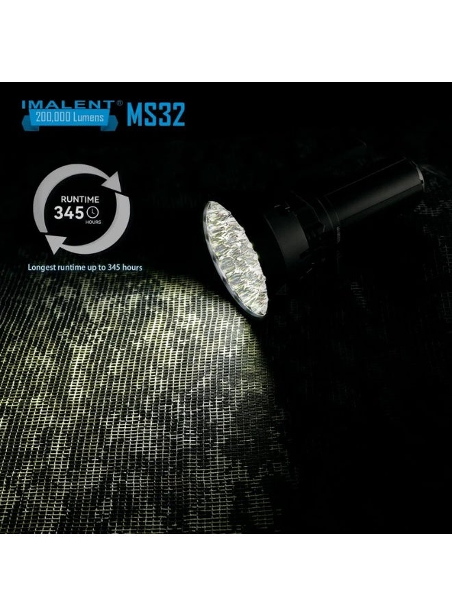 IMALENT 200,000 Lumen MS32 Professional LED Flashlight – Ultra-Bright, Rechargeable, 8 Modes, OLED Display, Military-Grade Waterproof & Shockproof for Outdoor, Survival, Security - Image 2