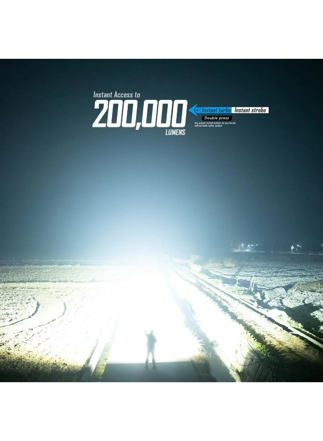 IMALENT 200,000 Lumen MS32 Professional LED Flashlight – Ultra-Bright, Rechargeable, 8 Modes, OLED Display, Military-Grade Waterproof & Shockproof for Outdoor, Survival, Security - Image 5