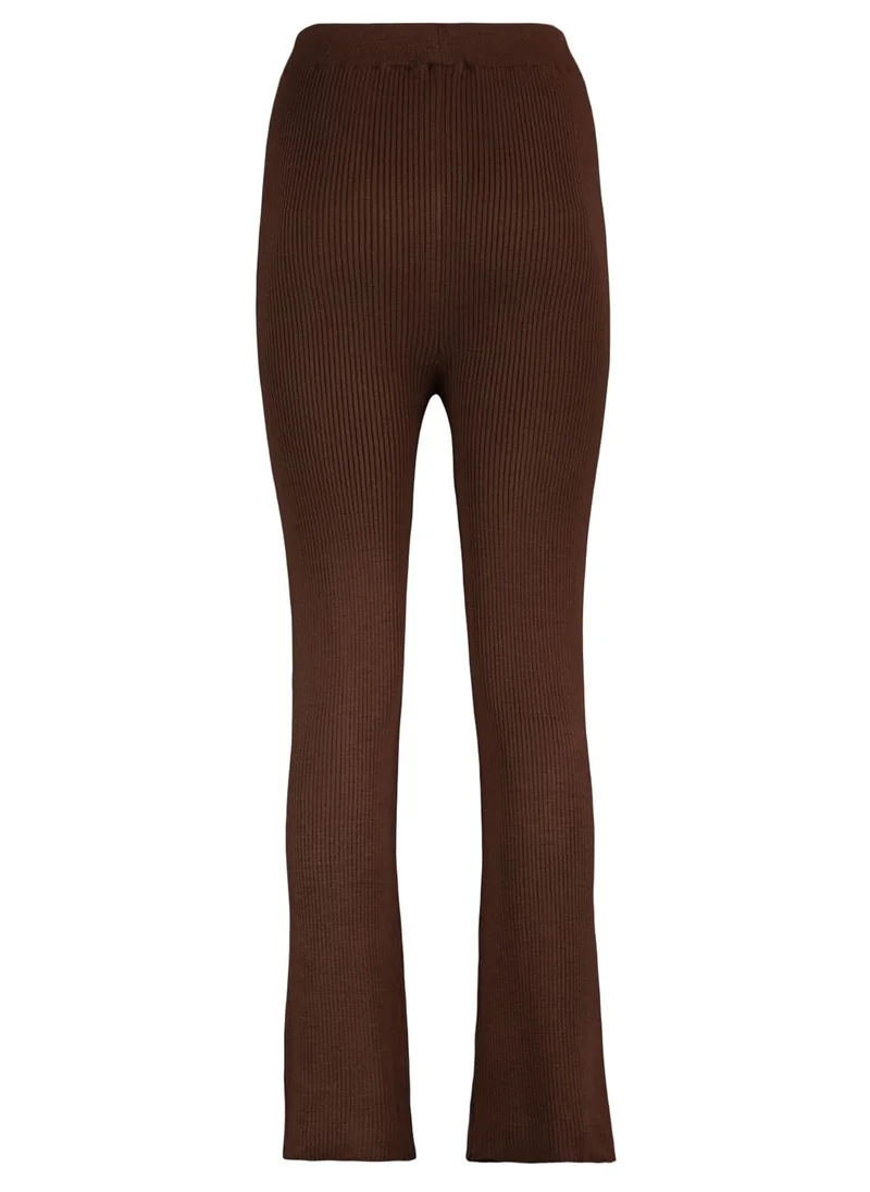 trendyol Slit Detailed Knitted Pants
