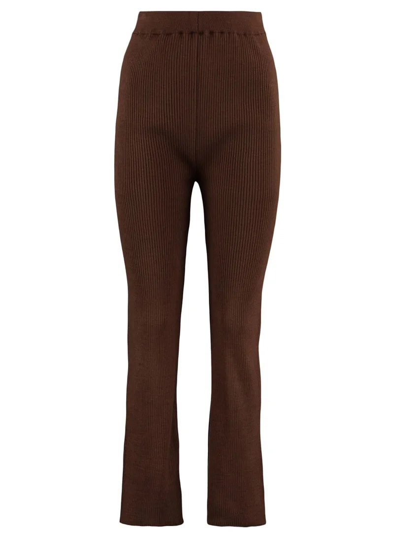 trendyol Slit Detailed Knitted Pants