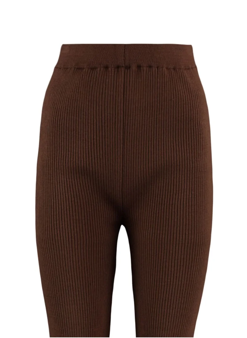 trendyol Slit Detailed Knitted Pants