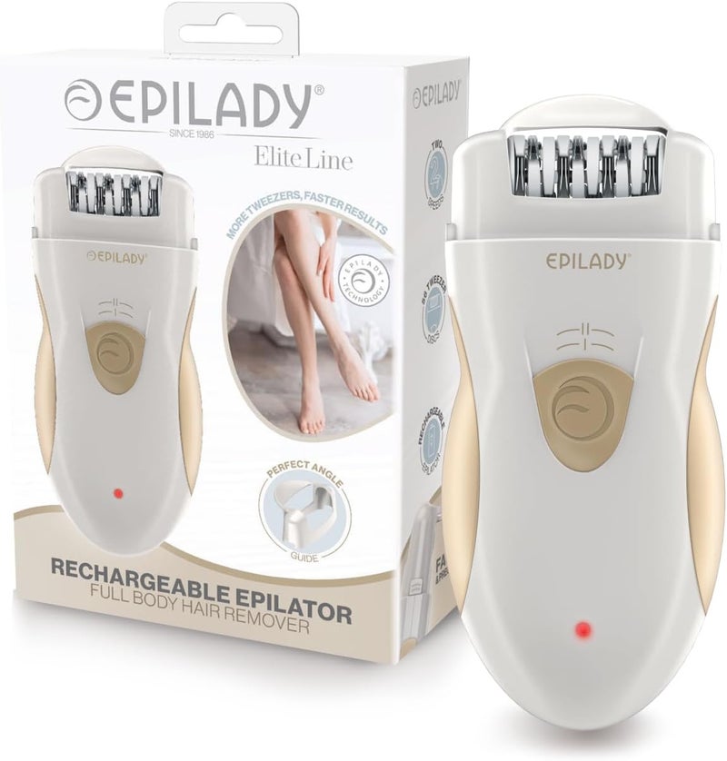 Epilady Legend 5 Rechargeable Epilator 56 Tweezers Dual Speed FullBody Epilator for Women Auto Shut Off Travel Case Cleaning Brush