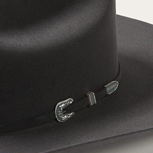 FGSS Womens Western-Cowboy-Hats Classic Felt-Hats - Rodeo Wide-Brim-Cowgirl Jazz-Hat with Buckle Belt(Lagre) Black - Image 5