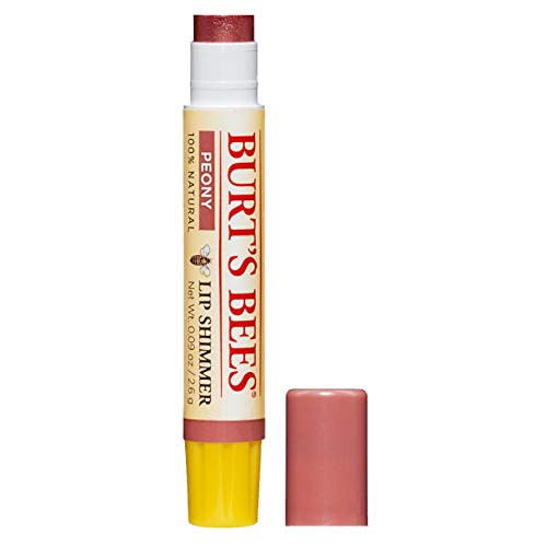 Burt's Bees Lip Balm, Moisturizing Lip Shimmer for Women, for All Day Hydration, with Vitamin E & Coconut Oil, 100% Natural, Peony, 0.09 Ounce - Image 1