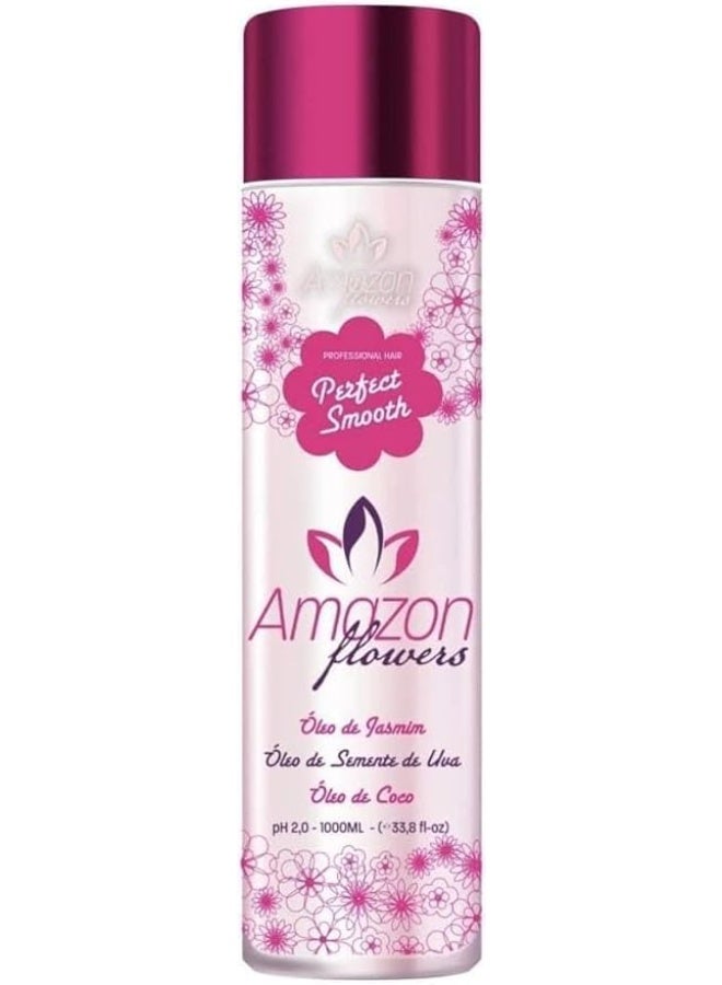 Amazon Flower Perfect Smooth Flowers Hair Protein Treatment, 1000ml, Natural Oils Blend for Straight Hair - Image 5
