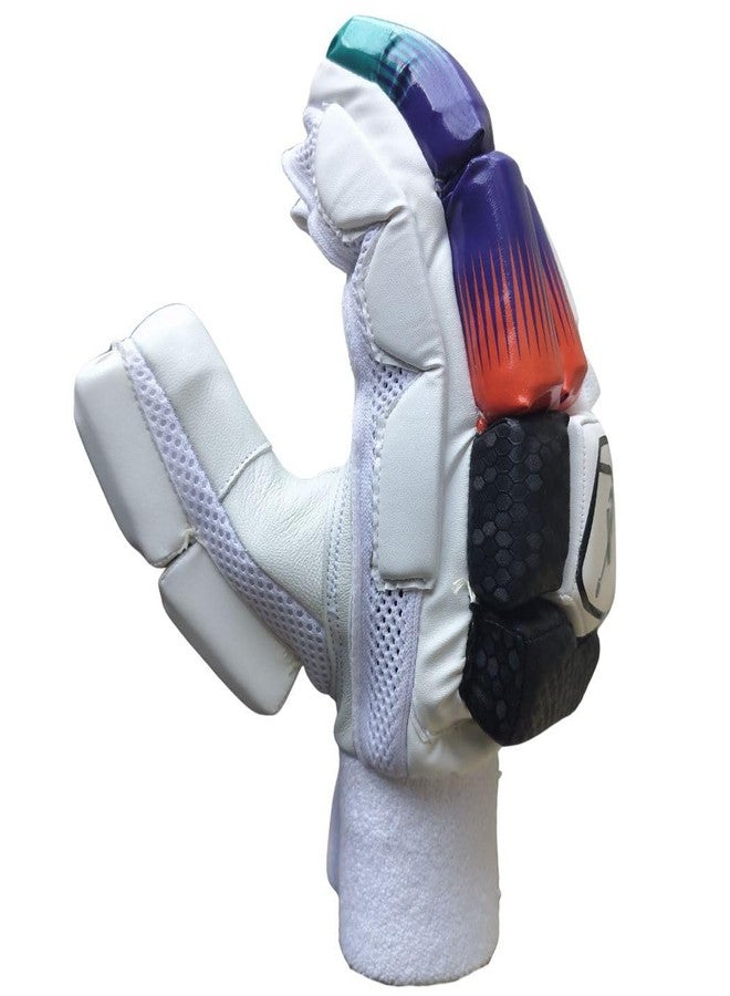 THRAX Legend Batting Gloves White, Black, Purple, and Orange (Mens Size Right-Handed) - Image 4