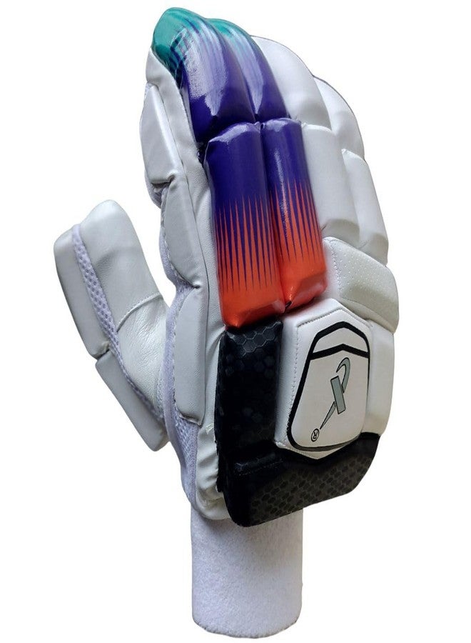 THRAX Legend Batting Gloves White, Black, Purple, and Orange (Mens Size Right-Handed) - Image 5