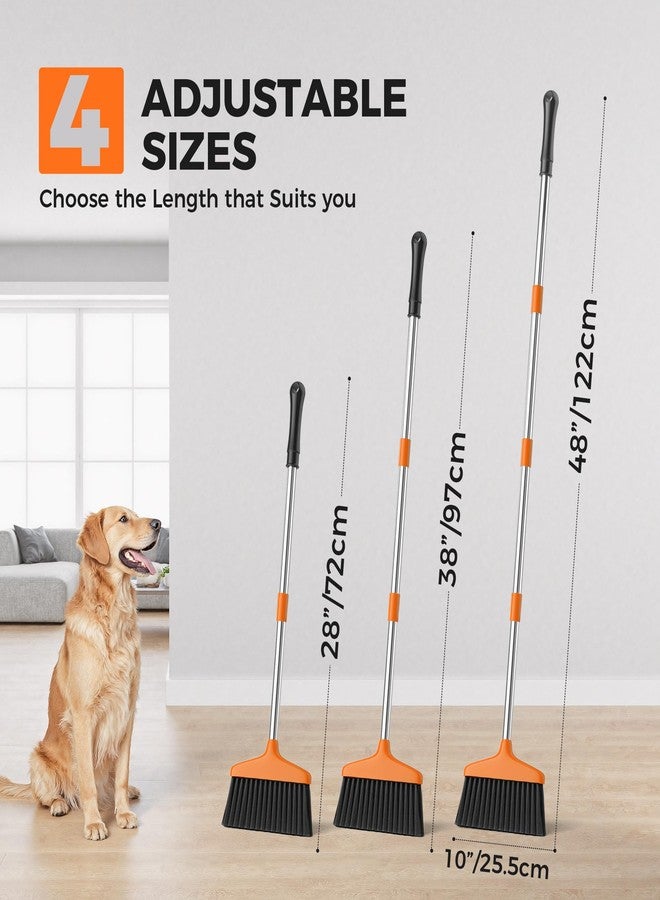 Nodirz Handy Broom, Indoor/Outdoor Brooms, Duty Kitchen Broom, for Home Garage Kitchen Office Courtyard Lobby Patio Lawn Concrete (1, Orange) - Image 2