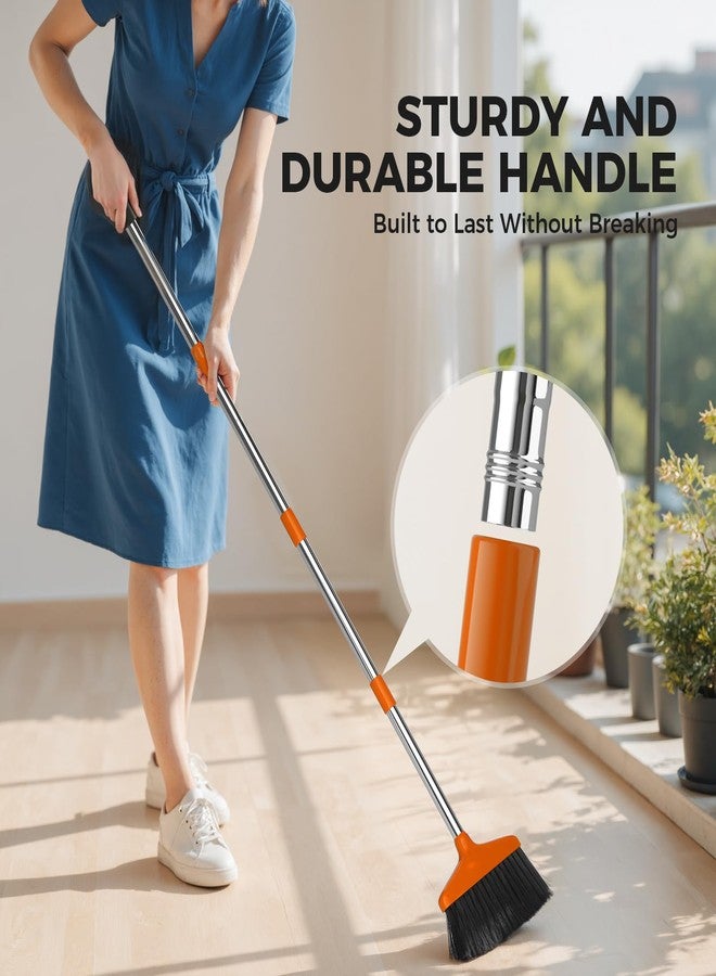 Nodirz Handy Broom, Indoor/Outdoor Brooms, Duty Kitchen Broom, for Home Garage Kitchen Office Courtyard Lobby Patio Lawn Concrete (1, Orange) - Image 4