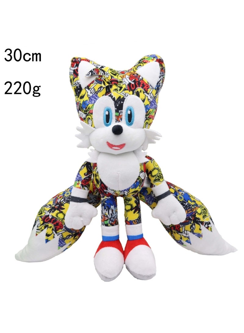 Huitich Colorful Fox-Themed Plush Toy with Comic Print Design 30Cm - Image 4
