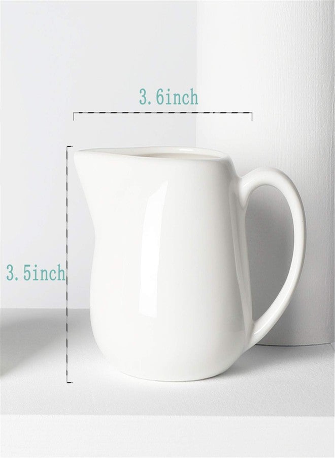 ONTUBE Ceramics Creamer Pitcher 11 oz Cream White - Image 4