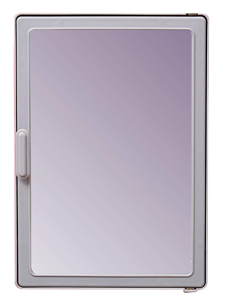 zahab zahab Single Door Storage Bathroom Cabinet with Mirror Grey 10 x14 inches Plastic - Image 4