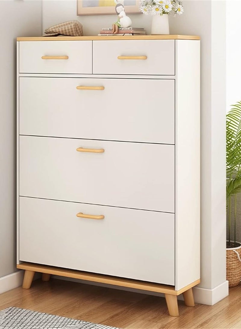 DubaiGallery Wooden modern luxury hallway stylish simple balcony shoe and slipper rack storage cabinet - Image 1