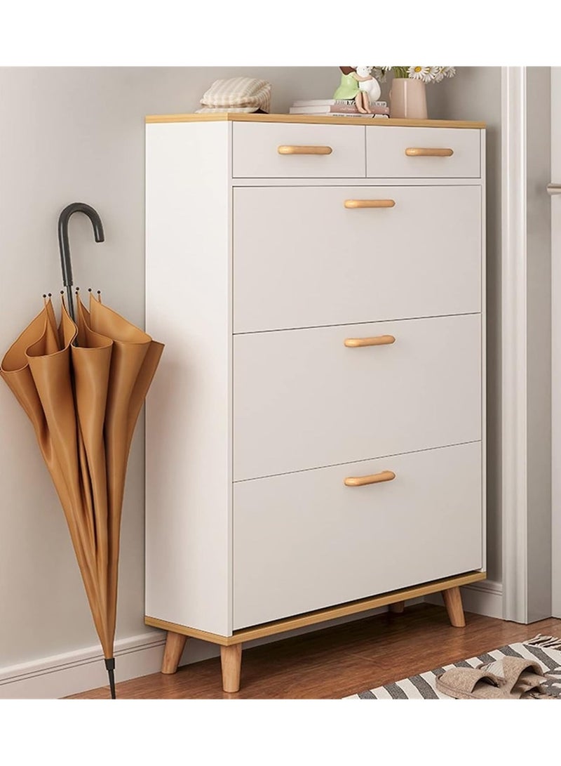 DubaiGallery Wooden modern luxury hallway stylish simple balcony shoe and slipper rack storage cabinet - Image 2