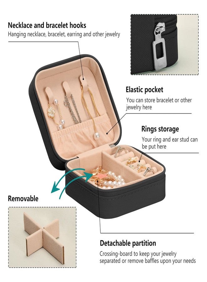 WELLDAY Jewelry Box Western Desert Cowboy Portable Jewelry Travel Case Organizer Bag Storage Box for Necklace, Earrings, Rings, Bracelet - Image 3