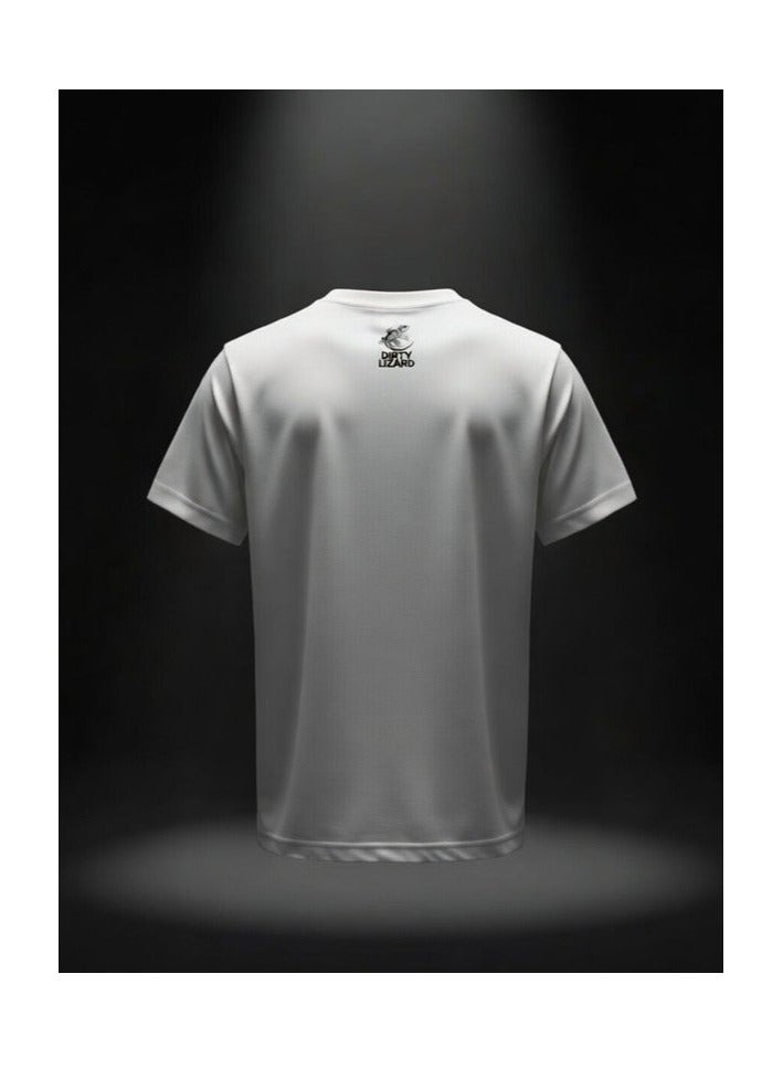 Dirty Lizard White printed t-shirt with Street wear image 100% cotton 57 - Image 2