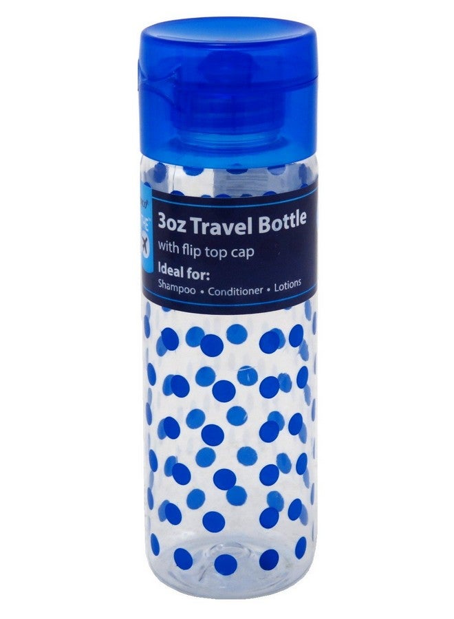 Travel Bottle 3 Ounce Cylinder With Flip Top (12 Pieces) Assorted Colors (89Ml)